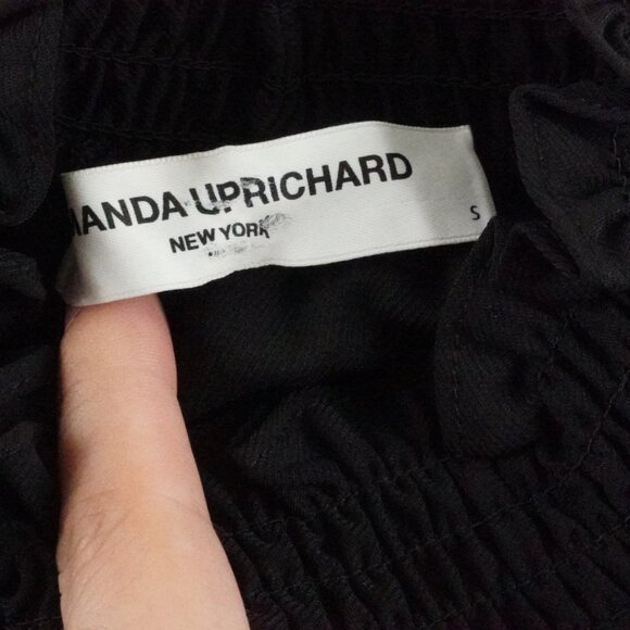 Amanda Uprichard Kestin Ruffle Mini Dress Womens Small in black - Picture 4 of 12